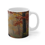 Acrylic Border Collie - Autumn Woods | Ceramic Mug 11oz