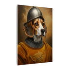 Beagle Medieval Knight Portrait Canvas Wall Art, Regal Dog Painting, Beagle Lover Gift, Stretched Canvas