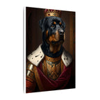 Rottweiler Kings & Queens Royal Portrait Canvas Wall Art, Regal Dog Painting, Rottweiler Lover Gift, Stretched Canvas