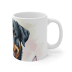 Rottweiler Watercolor Butterfly Bloom Coffee Mug | Premium Dog Prints | Tritan — view 3 of 4