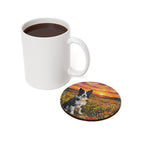 Border Collie Acrylic Gallery Print Sunset Prairie Cork Back Coaster | Dog Lover Gift — view 4 of 6
