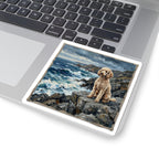 Poodle Acrylic Gallery Print Coastal Cliffside Kiss-Cut Stickers | Premium Dog Prints | Tritan — view 7 of 12