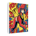 Standard Poodle Pop Art Canvas, Energetic Comic Book Style Print, Retro Halftone Dog Artwork for Modern Decor
