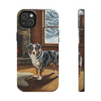 Acrylic Australian Shepherd - Winter Hearth | Tough Phone Case