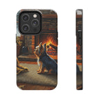 Acrylic Yorkshire Terrier - Winter Hearth | Tough Phone Case