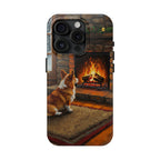 Acrylic Corgi - Winter Hearth | Tough Phone Case
