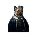 French Bulldog Kings & Queens Royal Portrait Sticker, Dog Portrait Vinyl Decal, Kiss-Cut Sticker, French Bulldog Lover Gift