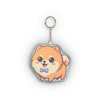 Chibi Pomeranian Plush Keychain | Tritan