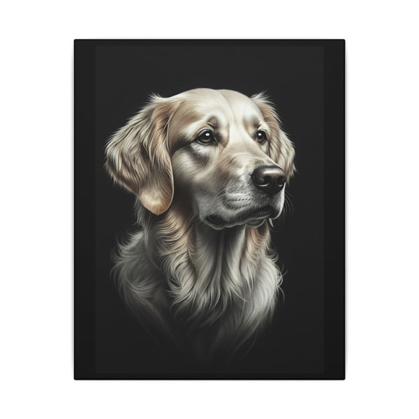 Golden Retriever Stained Glass Canvas Wall Art, Dog Lover Gift, Pet Portrait Print, Golden Retriever Art, Home Decor