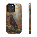 Acrylic Rottweiler - Autumn Woods | Tough Phone Case