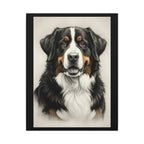 Bernese Mountain Dog Charcoal Portrait Canvas Print | Berner Wall Art | Dog Lover Gift | Pet Decor Home Art