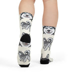 Siberian Husky Socks | Fun All Over Print Dog Socks | Husky Mom Gift | Cute Crew Socks for Dog Lovers | Stocking Stuffer