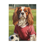 Cavalier King Charles Spaniel Oil Painting Soccer Portrait Canvas Wall Art | Cavalier Gift | Dog Decor