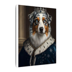 Australian Shepherd Kings & Queens Royal Portrait Canvas Wall Art, Regal Dog Painting, Australian Shepherd Lover Gift, Stretched Canvas