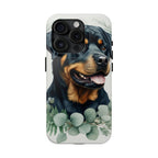 Rottweiler Watercolor Botanical Wreath Phone Case | Premium Dog Prints | Tritan — view 6 of 28