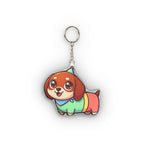Chibi Dachshund Plush Keychain | Tritan