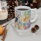 Golden Retriever Watercolor Butterfly Bloom Ceramic Mug 11oz | Dog Lover Gift