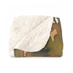 Golden Retriever Watercolor Autumn Path Throw Blanket | Premium Dog Art | Tritan