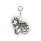 Pop Art Siberian Husky Plush Keychain | Tritan