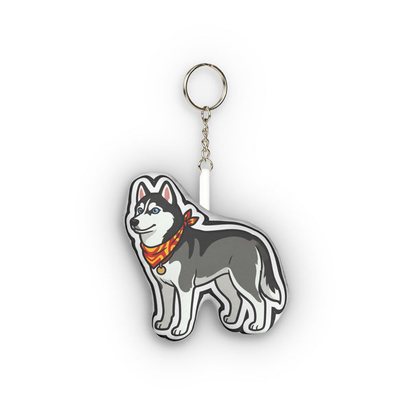 Pop Art Siberian Husky Plush Keychain | Tritan