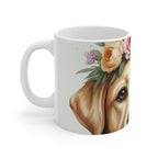 Labrador Retriever Watercolor Floral Crown Coffee Mug | Premium Dog Prints | Tritan — secondary view