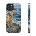 Acrylic Gallery Print Labrador Retriever - Coastal Cliffside | Tough Phone Case — primary view