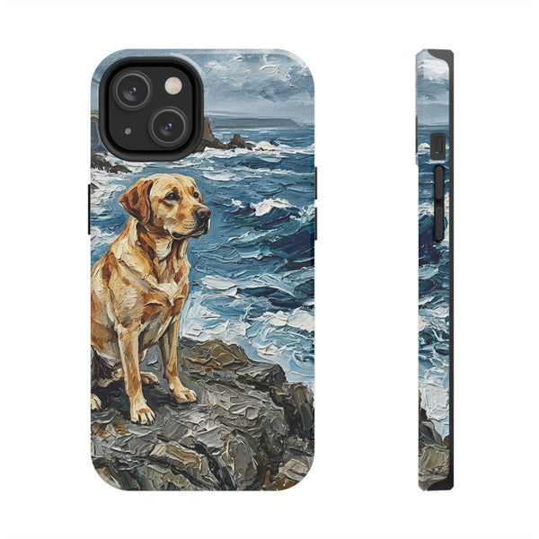 Acrylic Gallery Print Labrador Retriever - Coastal Cliffside | Tough Phone Case — primary view