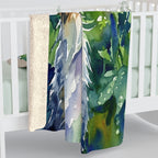 Australian Shepherd Watercolor Rain Garden Throw Blanket | Premium Dog Art | Tritan