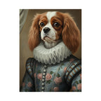 Cavalier King Charles Spaniel Renaissance Royal Portrait Matte Poster, Regal Dog Art Print, Cavalier King Charles Spaniel Lover Gift, Wall Art