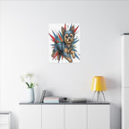 Yorkshire Terrier Canvas Print - Dynamic Comic Book Art with Halftone Dots - Energetic Yorkie Pop Art for Dog Lovers