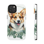 Corgi Watercolor Botanical Wreath Phone Case | Premium Dog Prints | Tritan — primary view