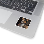 Corgi Medieval Knight Portrait Sticker, Dog Portrait Vinyl Decal, Kiss-Cut Sticker, Corgi Lover Gift
