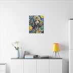 Poodle Post-Impressionist Oil Painting Wall Art, Poodle Mom Gift, Dog Lover Decor, Stretched Canvas Print