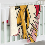 Golden Retriever Comic Pop Art Throw Blanket | Premium Dog Art | Tritan