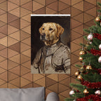 Labrador Retriever Medieval Knight Portrait Matte Poster, Regal Dog Art Print, Labrador Retriever Lover Gift, Wall Art