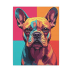 French Bulldog Pop Art Canvas Print, Frenchie Wall Art Decor, Dog Lover Gift, Pet Art for Home