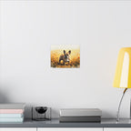French Bulldog Watercolor Painting Stretched Canvas Wall Art | Frenchie Lover Gift | Dog Pet Portrait Print Home Decor