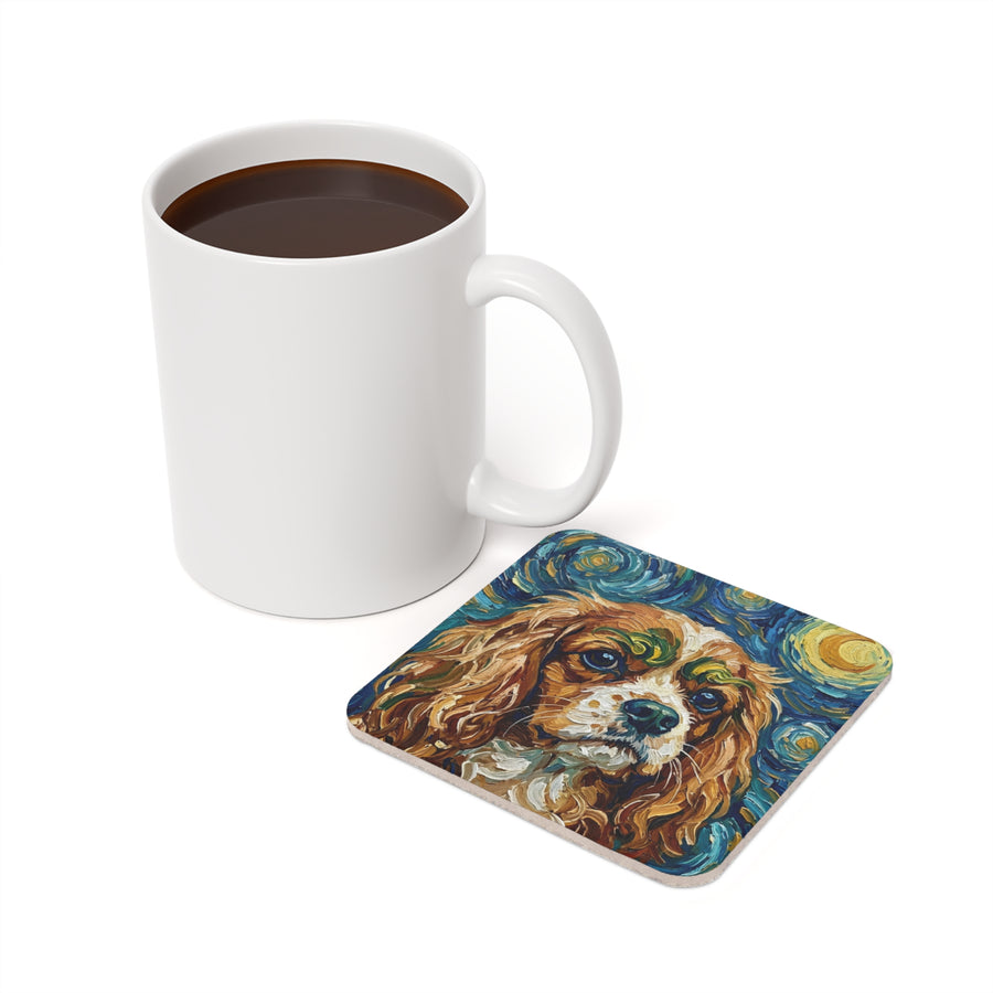 Cavalier King Charles Spaniel Post-Impressionist Oil Painting Coaster | Dog Art Gift | Pet Lover Decor | Cavalier Mom Dad Present