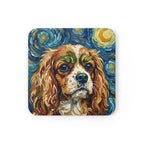 Cavalier King Charles Spaniel Post-Impressionist Oil Painting Coaster | Dog Art Gift | Pet Lover Decor | Cavalier Mom Dad Present