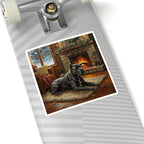 Acrylic Gallery Print Cane Corso - Winter Hearth | Kiss-Cut Stickers
