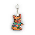 Y2K French Bulldog Plush Keychain | Tritan