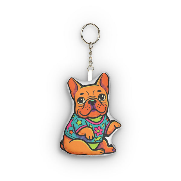 Y2K French Bulldog Plush Keychain | Tritan