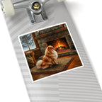 Acrylic Pomeranian - Winter Hearth | Kiss-Cut Stickers