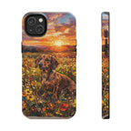 Dachshund Acrylic Gallery Print Sunset Prairie Phone Case | Premium Dog Prints | Tritan — view 4 of 24