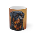 Rottweiler Cozy Set — 2-Piece Blanket + Mug Gift Set | Autumn Woods | Tritan