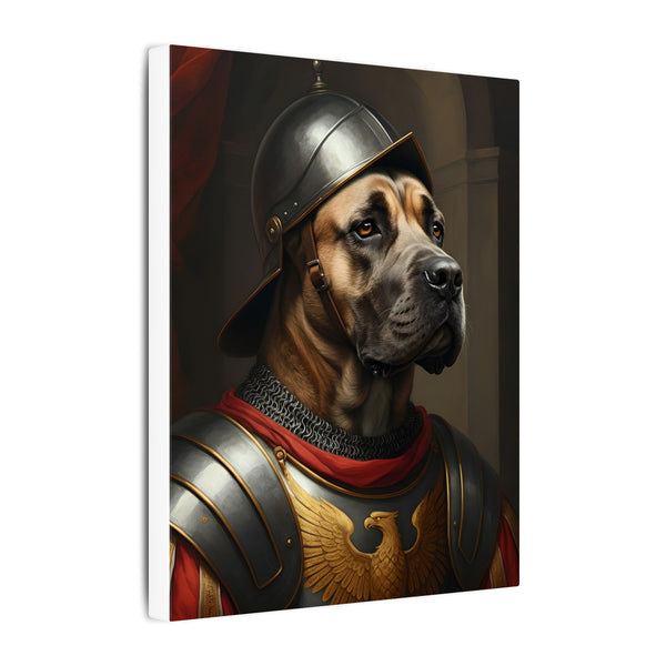Cane Corso Medieval Knight Portrait Canvas Wall Art, Regal Dog Painting, Cane Corso Lover Gift, Stretched Canvas