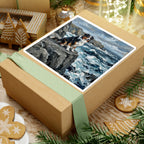 Australian Shepherd Acrylic Gallery Print Coastal Cliffside Kiss-Cut Stickers | Premium Dog Prints | Tritan — view 10 of 12