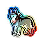 Pop Art Siberian Husky Holo Sticker | Tritan