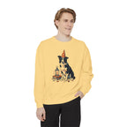 Border Collie Halloween Sweatshirt | Wizard Dog Comfort Colors Sweatshirt Gift