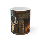 Acrylic Boston Terrier - Winter Hearth | Ceramic Mug 11oz